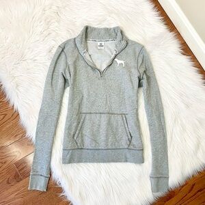 Vintage Y2K Gray Zip Up Sweater by Victoria’s Secret PINK 🩶